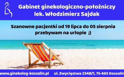 Urlop (19 lipca-5 sierpnia)